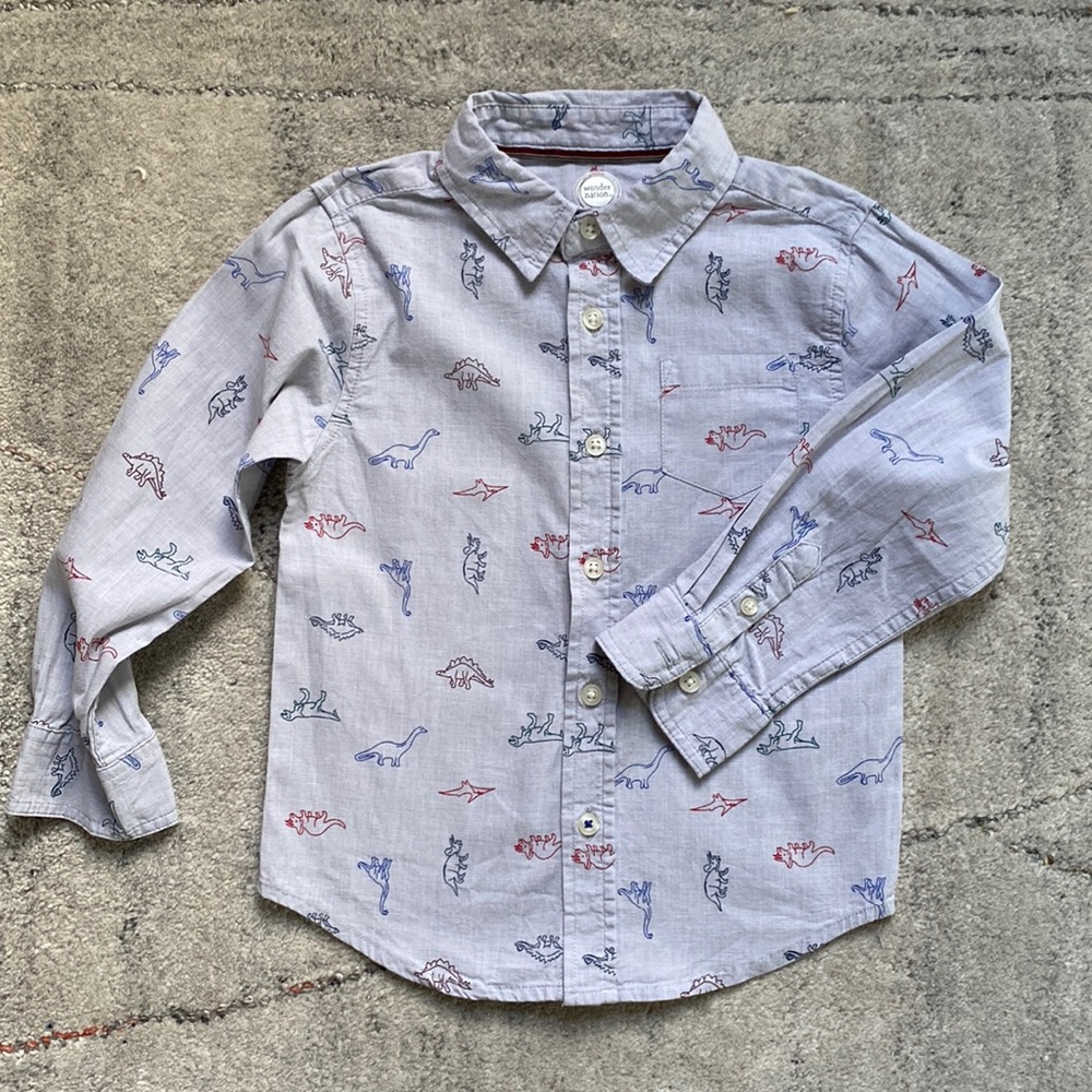 Dinosaur button down dress shirt